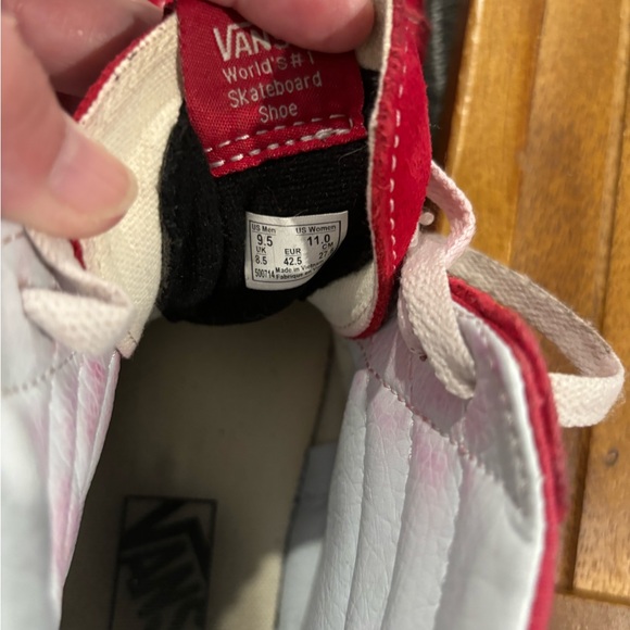 Suede Vans SK8-Hi high tops. Size 9.5M/11 W - Picture 6 of 7